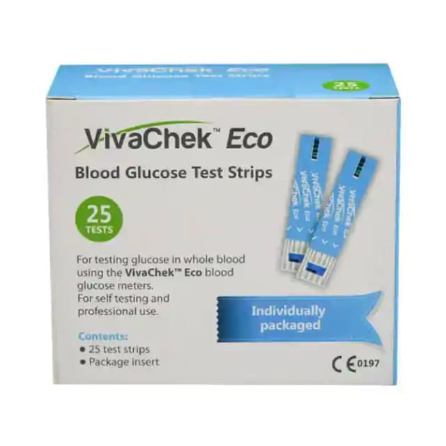 VivaChek Eco Glucometer Test Strip (1 Box Of 25 Test Strips)