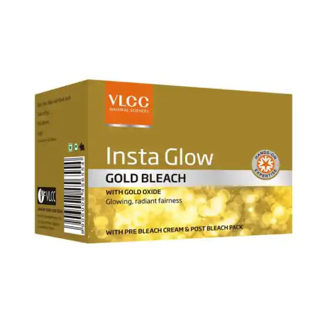 VLCC Insta Glow Bleach Gold (1 Box Of 6.6 gm Cream)