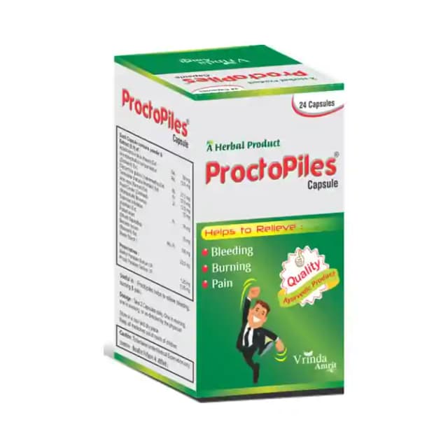 Vrinda Amrit Procto Piles (1 Box Of 24 capsules)