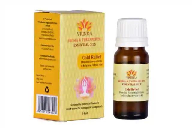 Vrinda Cold Relief Essential Oil (1 Bottle of 10 ml Oil)