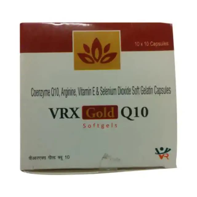 VRX Gold Q10 Softgel (1 Strip Of 10 soft gelatin capsules)