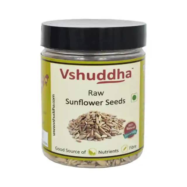 Vshuddha Raw Sunflower Seeds (1 Jar Of 500 gm Seeds)