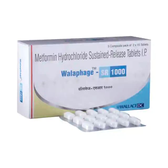 Walaphage SR 1000 (15 tablets sr in 1 strip)