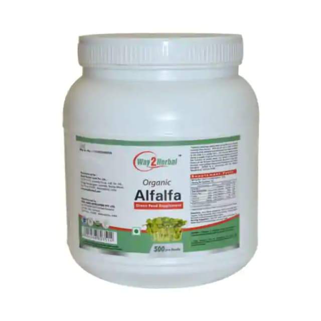 Way2Herbal Alfalfa Powder (1 Bottle of 500 gm Powder)