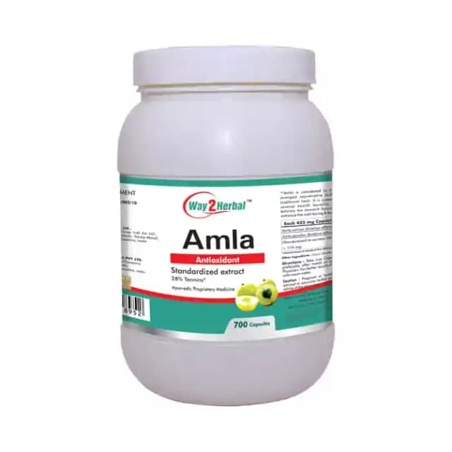 Way2Herbal Amla (1 Bottle of 700 capsules)