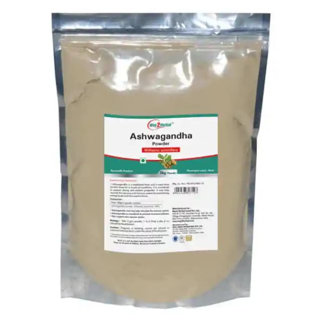 Way2Herbal Ashwagandha Powder (1 Packet Of 5 kg Powder)
