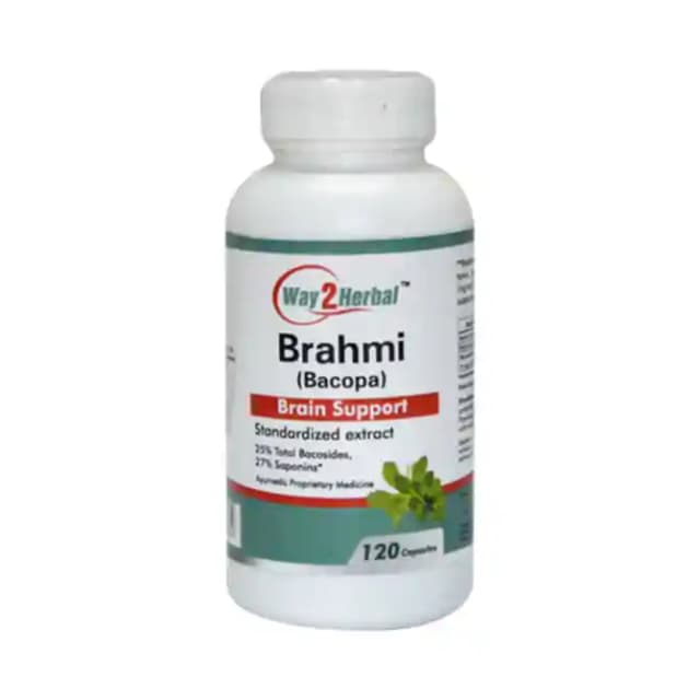 Way2Herbal Brahmi (1 Bottle of 120 capsules)
