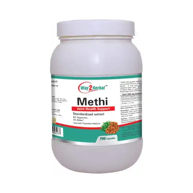 Way2Herbal Methi (1 Bottle of 700 capsules)
