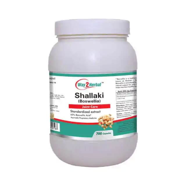 Way2Herbal Shallaki (1 Bottle of 700 capsules)