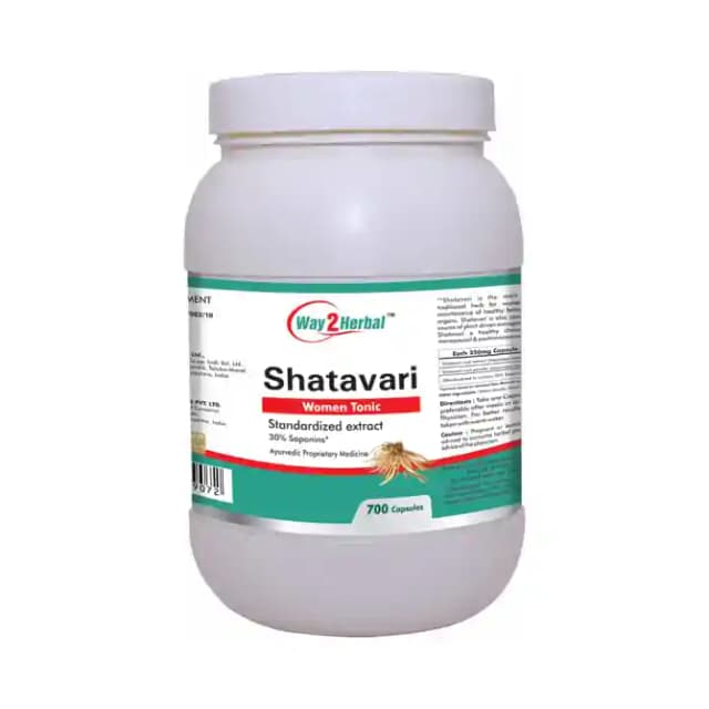 Way2Herbal Shatavari (1 Bottle of 700 capsules)