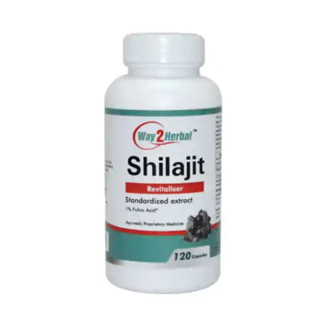 Way2Herbal Shilajit (1 Bottle of 120 capsules)