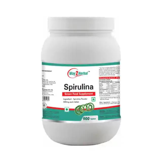 Way2Herbal Spirulina (1 Bottle of 900 tablets)