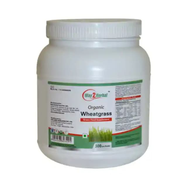 Way2Herbal Wheatgrass Powder (1 Bottle of 500 gm Powder)