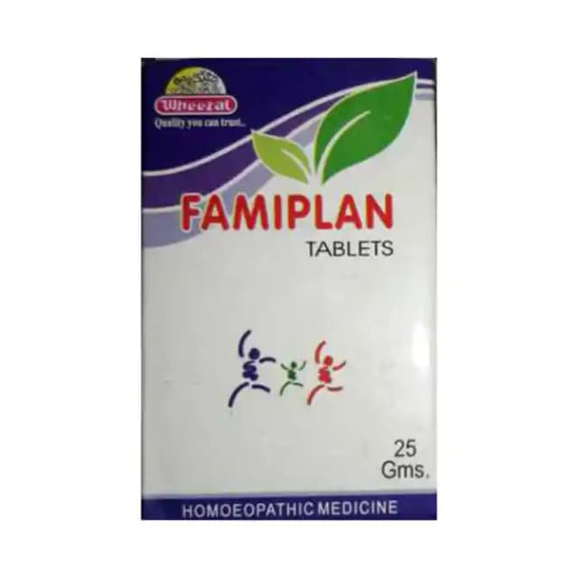 Wheezal Famiplan (1 Bottle of 25 gm tablets)