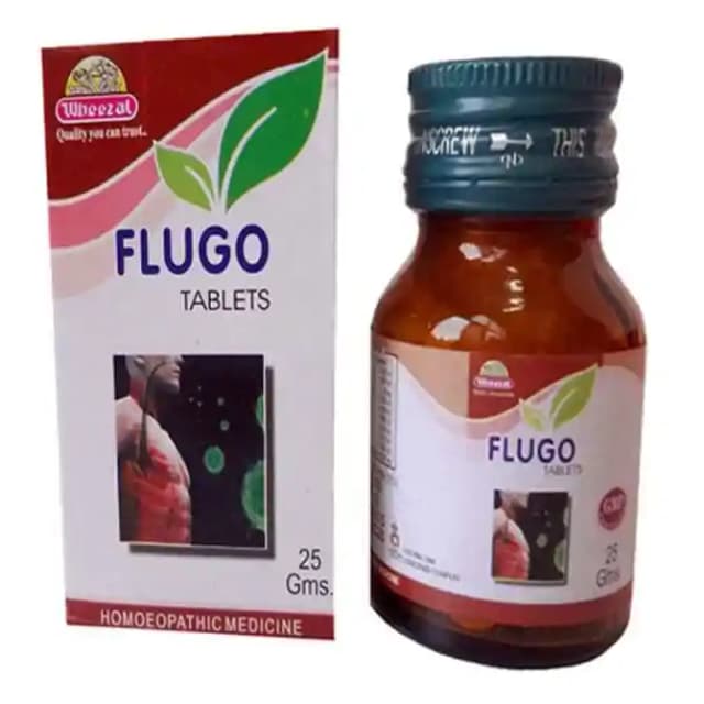 Wheezal Flugo (1 Bottle of 25 gm tablets)