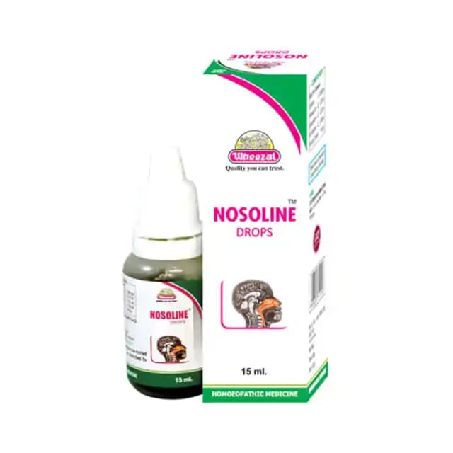 Wheezal Nosoline Nasal Drops (1 Bottle of 15 ml Nasal Drops)