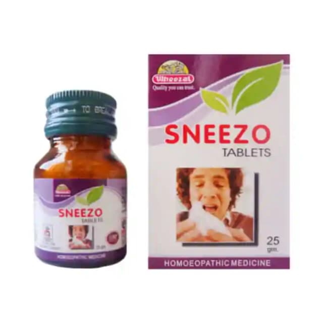 Wheezal Sneezo (1 Bottle of 25 gm tablets)