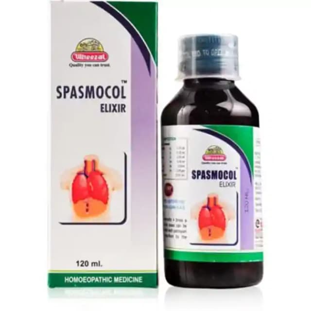 Wheezal Spasmocol Elixir (1 Bottle of 120 ml Elixir)