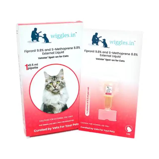 Wiggles.in Vetstar Spot On for Cats (1 Box Of 0.5 ml Liquid)