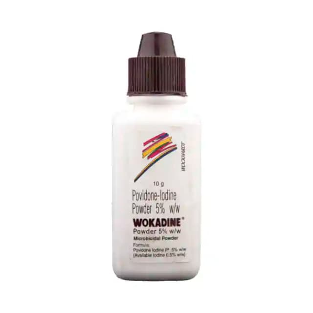 Wokadine 5% Dusting Powder (10 gm in 1 bottle)