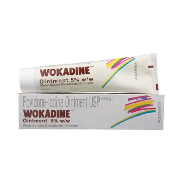 Wokadine 5% Ointment (125 gm in 1 tube)