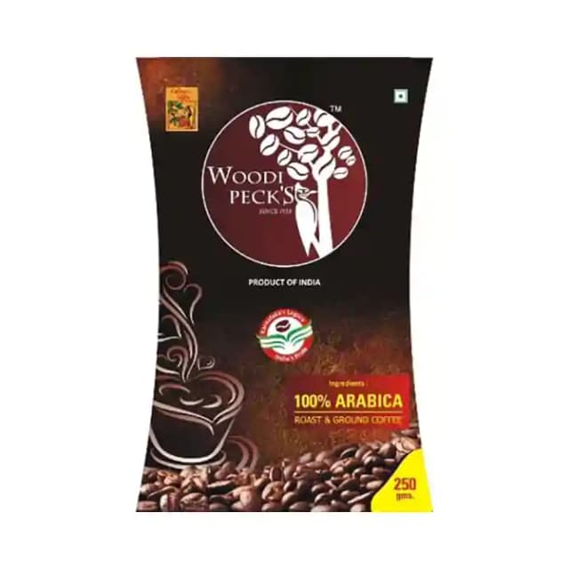 Woodi Pecks Coffee Powder Arabica (1 Packet Of 250 gm Powder)