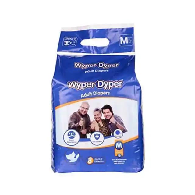 Wyper Dyper Adult Diaper Medium (1 Packet Of 10 pieces)