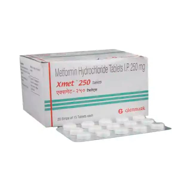 X Met 250 (15 tablets in 1 strip)