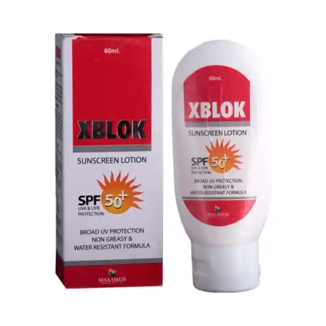 Xblok Lotion SPF 50+ (1 Bottle of 60 ml Lotion)