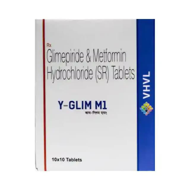 Y Glim M 1mg/500mg SR (10 tablets sr in 1 strip)
