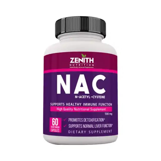 Zenith Nutrition Nac 500mg (1 Bottle of 60 capsules)