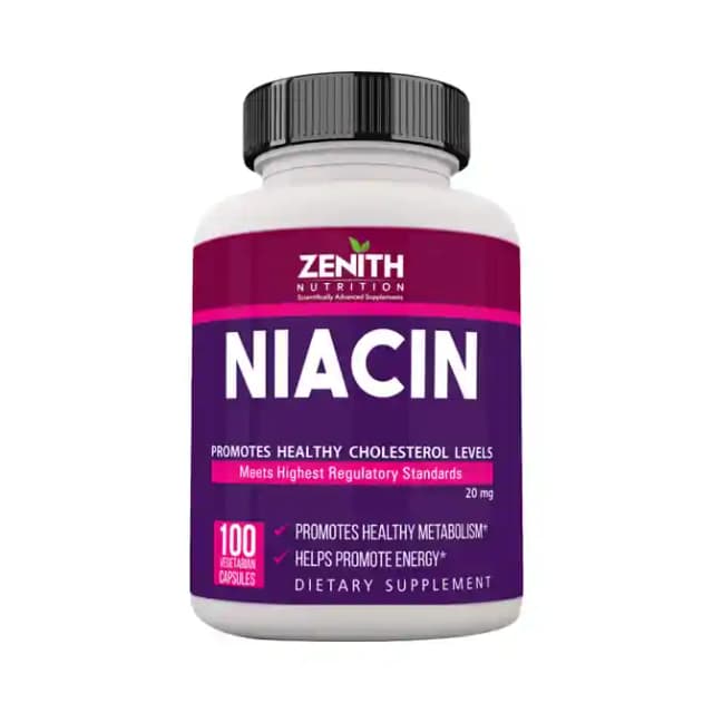 Zenith Nutrition Niacin (1 Bottle of 100 capsules)