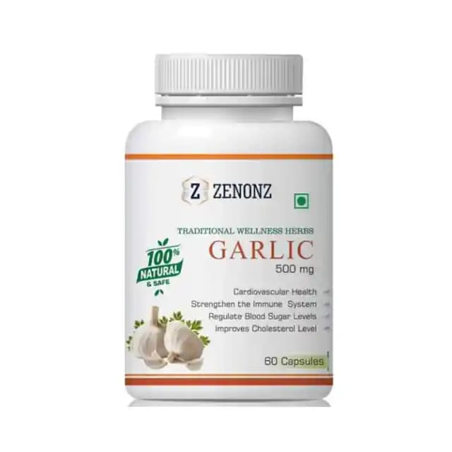 Zenonz Garlic 500mg (1 Bottle of 60 capsules)