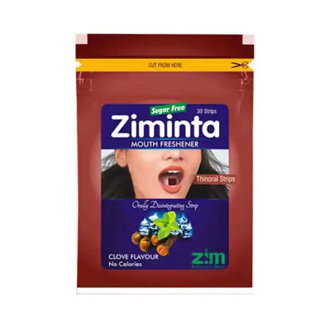 Ziminta Mouth Freshener Clove (1 Packet Of 30 disintegrating strips)