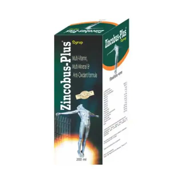 Zincobus Plus Syrup (1 Bottle of 200 ml Syrup)