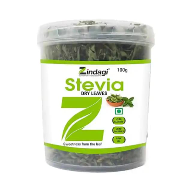 Zindagi Stevia Dry Leaves (1 Box Of 100 gm Leaves)