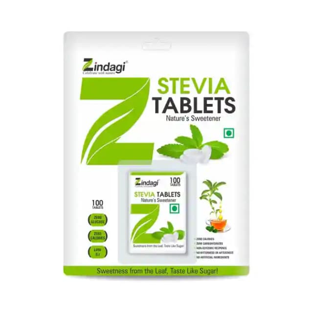 Zindagi Stevia (1 Bottle of 100 tablets)