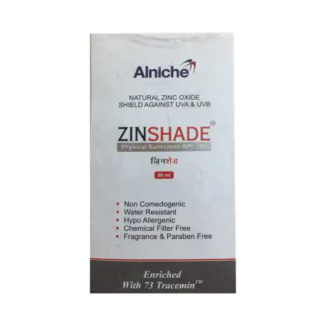 Zinshade Physical Sunscreen SPF 50 (1 Tube Of 60 ml Cream)