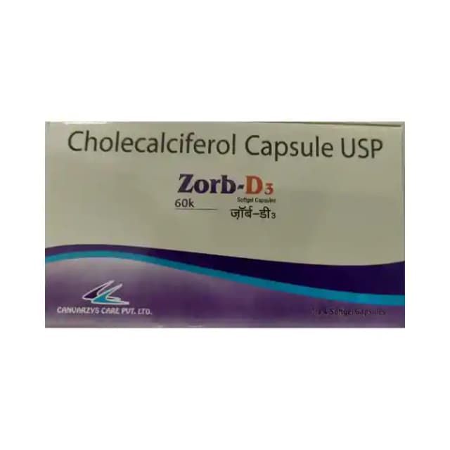 Zorb D3 Soft Gelatin (1 Strip Of 4 soft gelatin capsules)