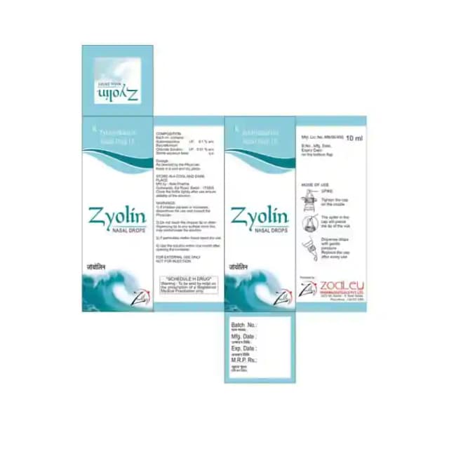 Zyolin Nasal Drops (10 ml in 1 bottle)